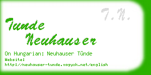 tunde neuhauser business card